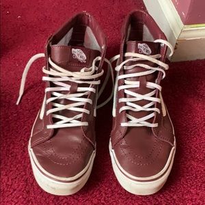 High top maroon vans with screen asset
